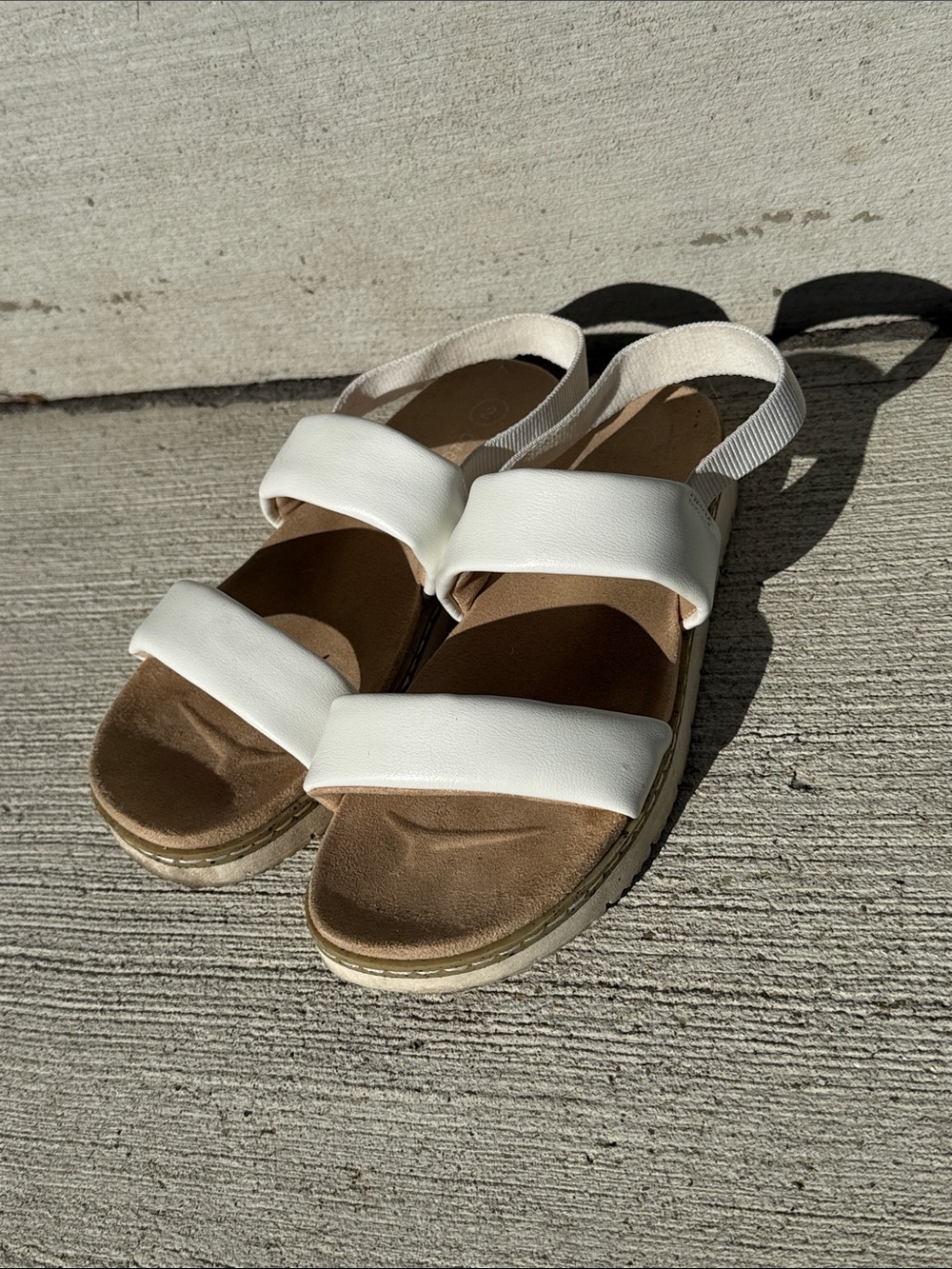 Cat & Jack White Double-Strap Girls' Slingback Sandals